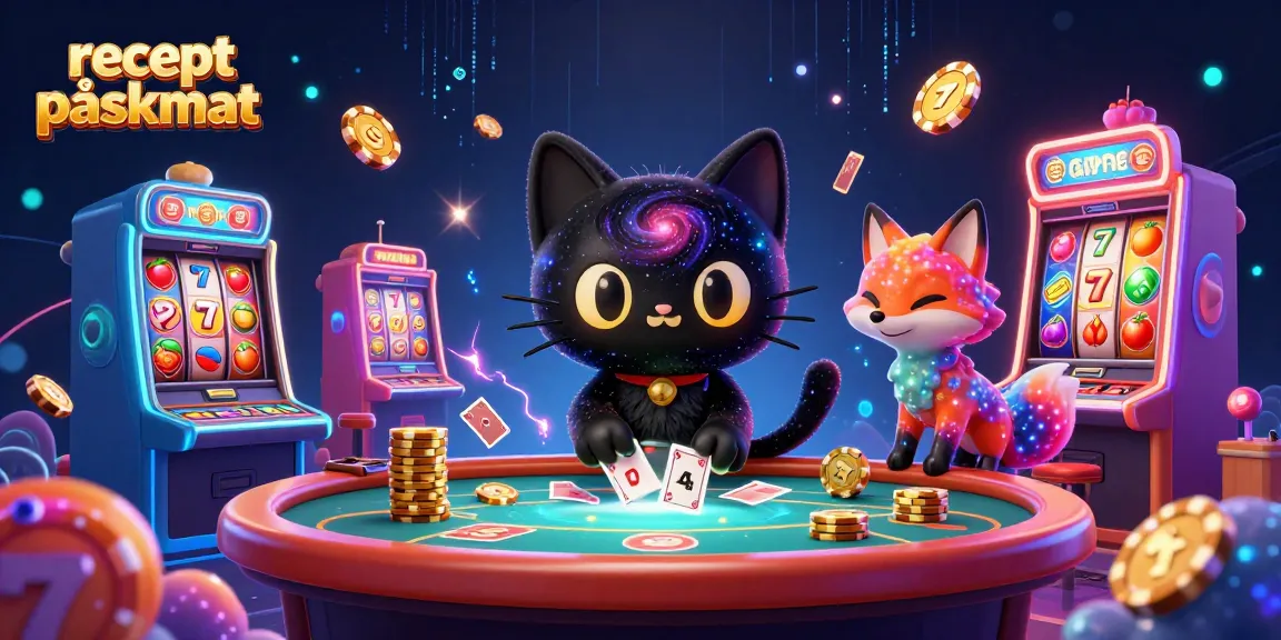 Engage in thrilling recept påskmat casino gaming action with vibrant slot machines and dynamic characters.