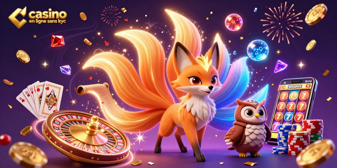 Le casino en ligne sans KYC offre une expérience immersive et colorée avec une renarde spirituelle et des pièces d'or.