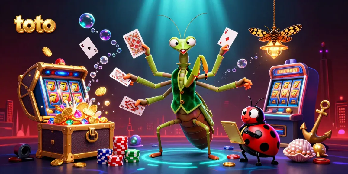 Toto menjadi pusat perhatian saat mantis kartu, pit boss ladybug, dan lampu gantung berkilau menarik perhatian penggemar judi.