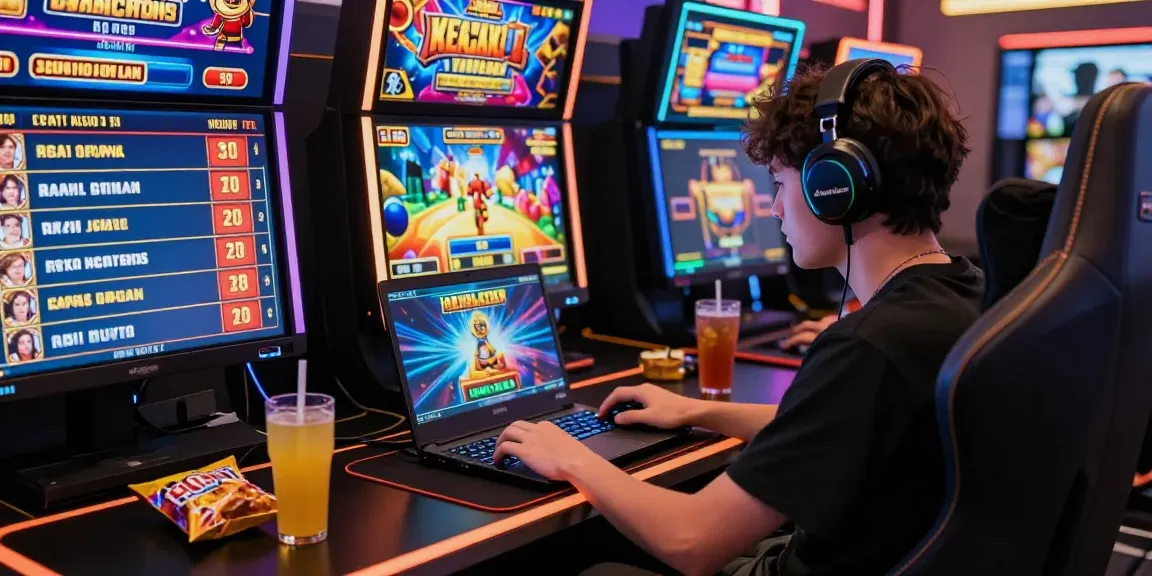Engaging player enjoying kecak4d online slot games with vibrant graphics and recent jackpot winners display.