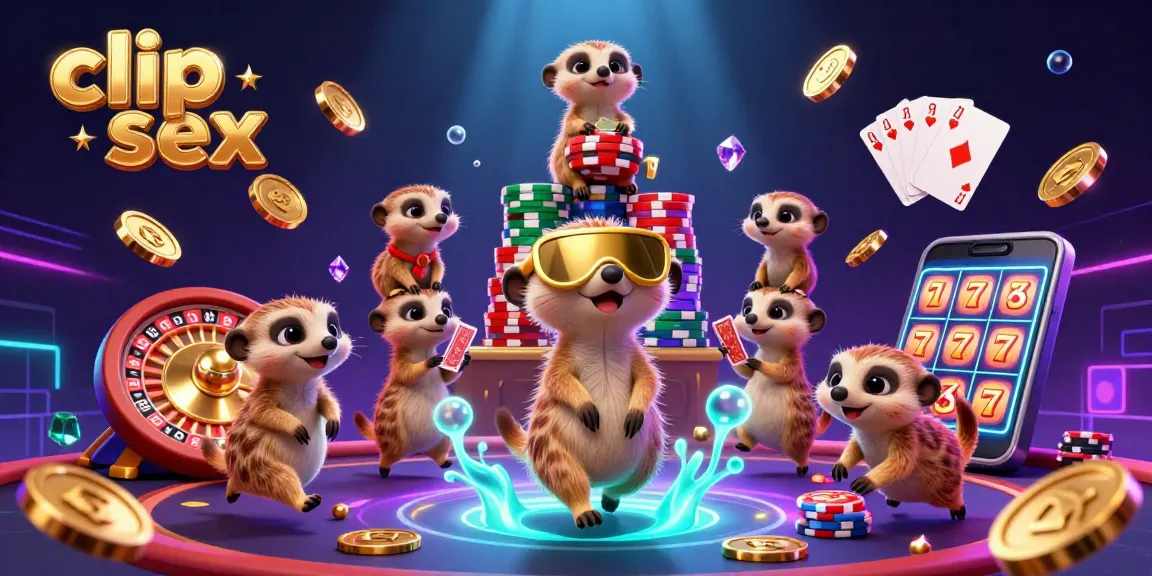 Experience the excitement of clip sex in this vibrant 3D illustration of a meerkat casino operation filled with dynamic game elements.