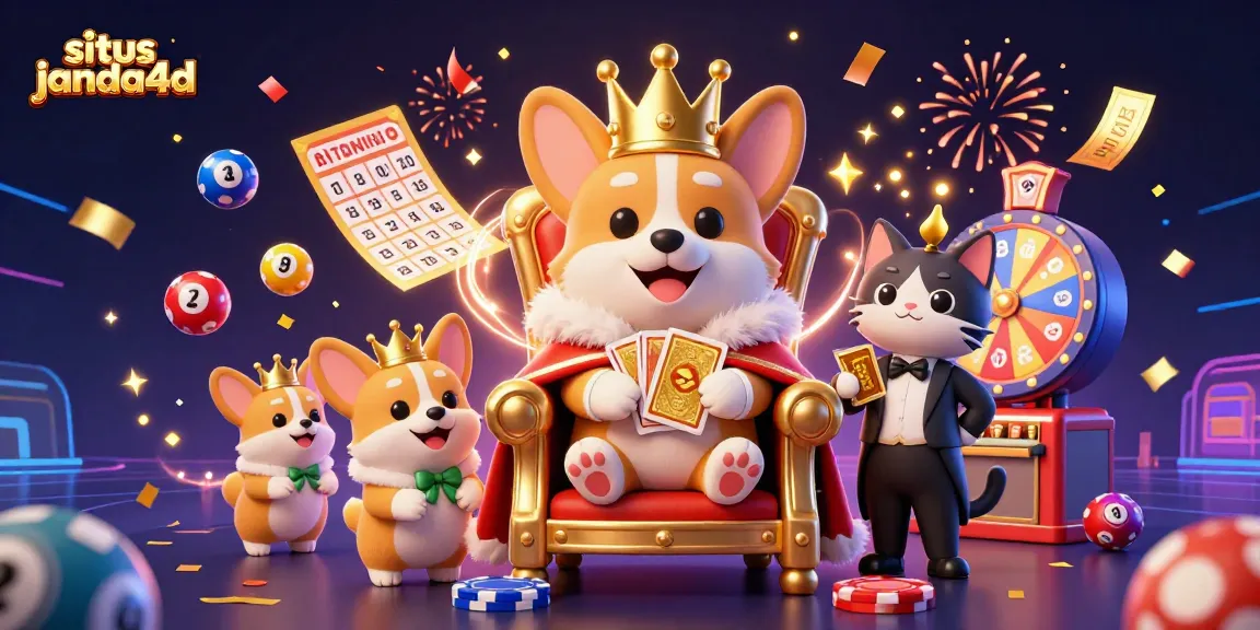 Menangkan jackpot di situs janda4d dengan corgi kerajaan dan elemen permainan yang berwarna-warni!