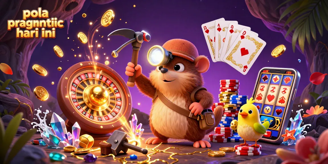 Spin to win with pola pragmatic hari ini in this dynamic treasure-filled slot gaming scene.