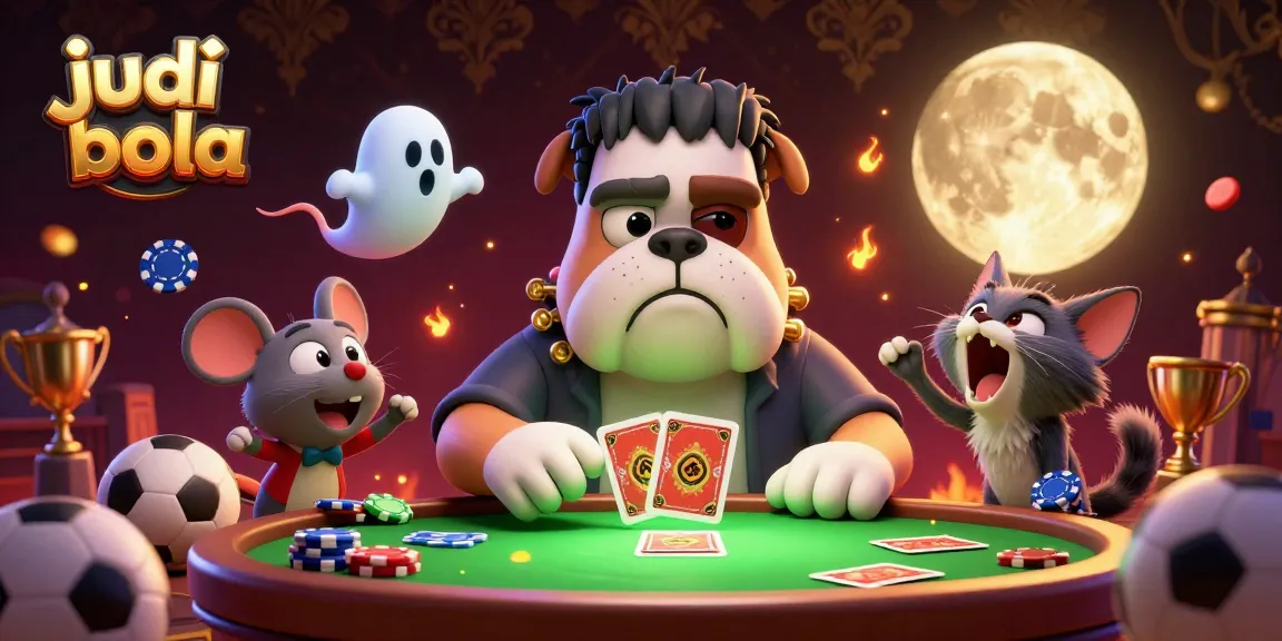 Engage in judi bola at the vibrant scene with dynamic characters while betting on sports.